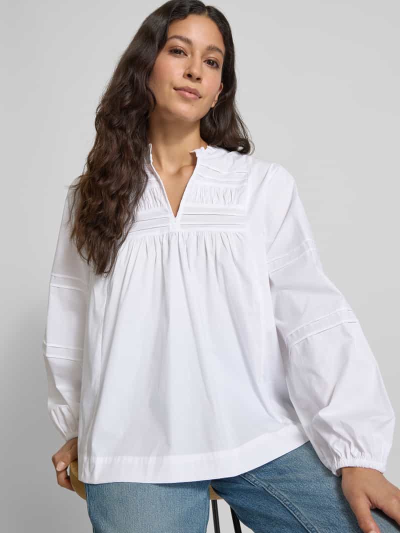 Emily Van den Bergh Regular fit blouse met tuniekkraag