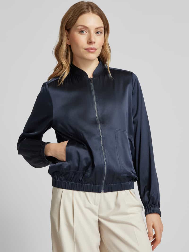 (The Mercer) N.Y. Zijden blouson met opgestikte steekzakken