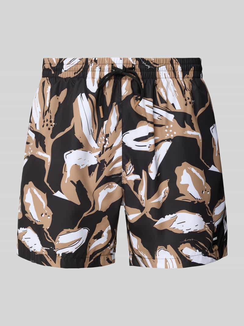 Boss Regular fit zwembroek met mesh-inzet
