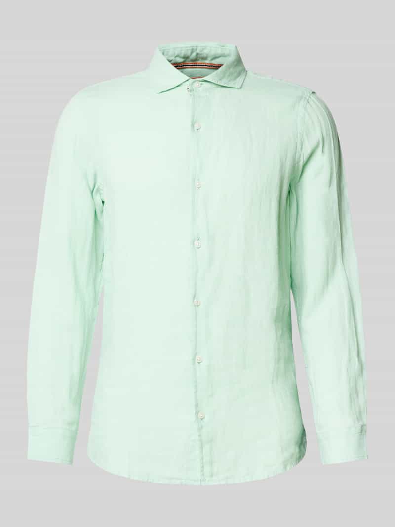 Superdry Regular fit linnen overhemd met haaikraag model 'Vacation'