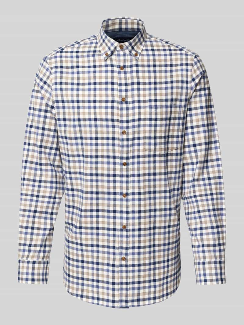 Christian Berg Men Slim fit vrijetijdsoverhemd met button-downkraag