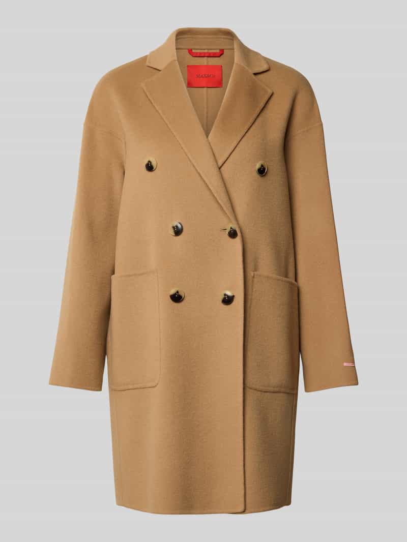 MAX&Co. Regular fit lange wollen jas van zuivere scheerwol model 'RICCARDO'