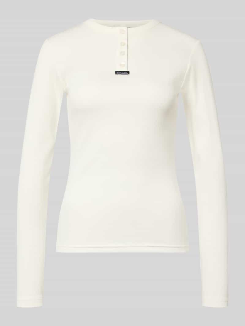 Karo Kauer Slim fit shirt met lange mouwen van elastische katoenmix