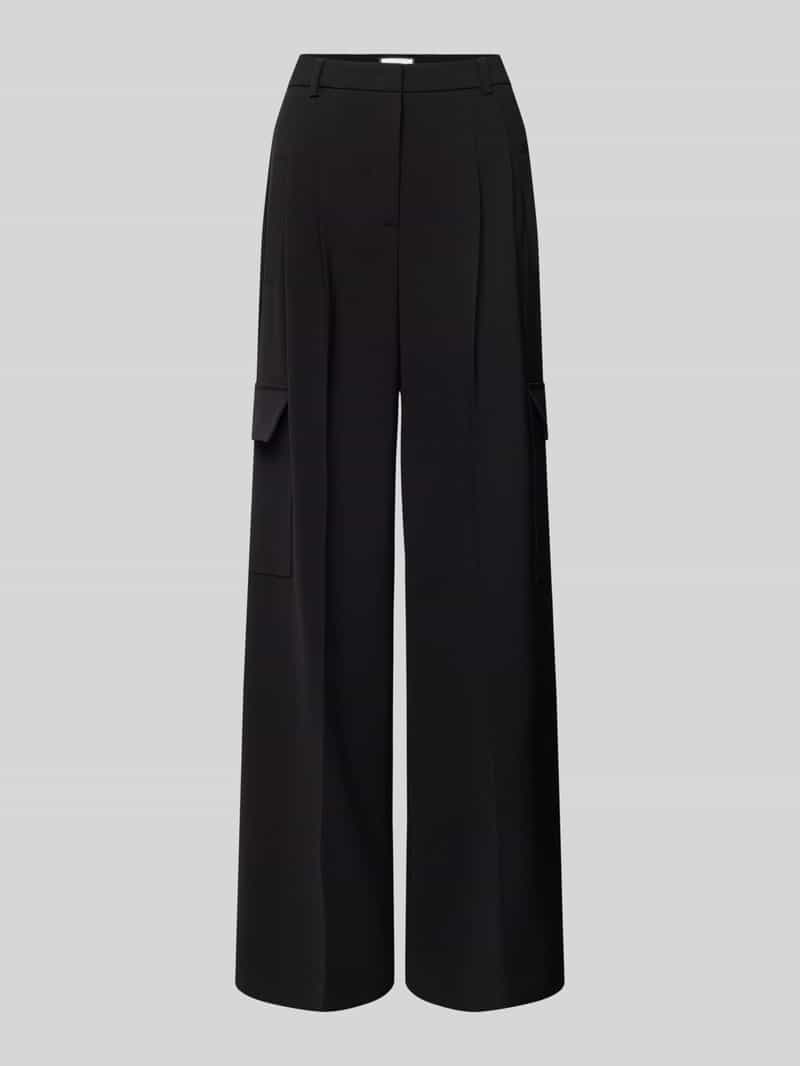 SEDUCTIVE Wide leg stoffen broek met bandplooien model 'Frankie'