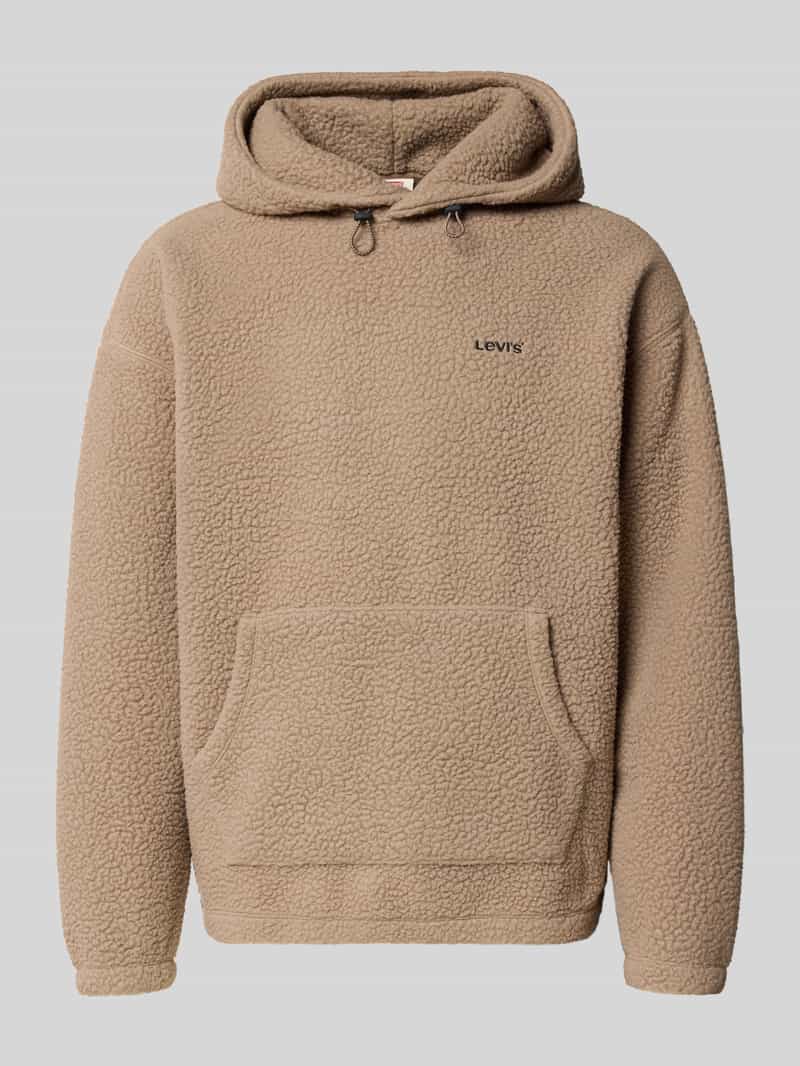 Levi's Hoodie van teddybont met labelstitching
