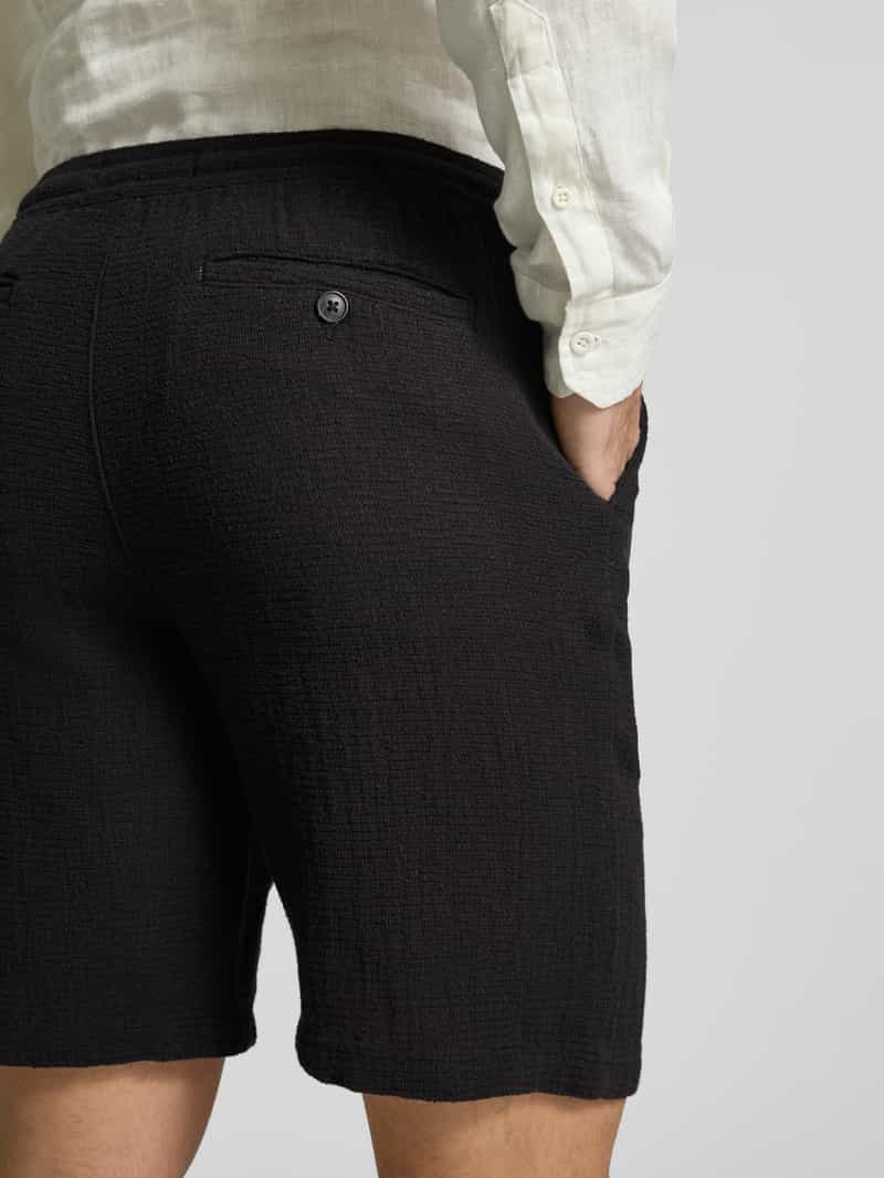 Selected Homme Regular fit bermuda met structuurmotief model 'BRODY'