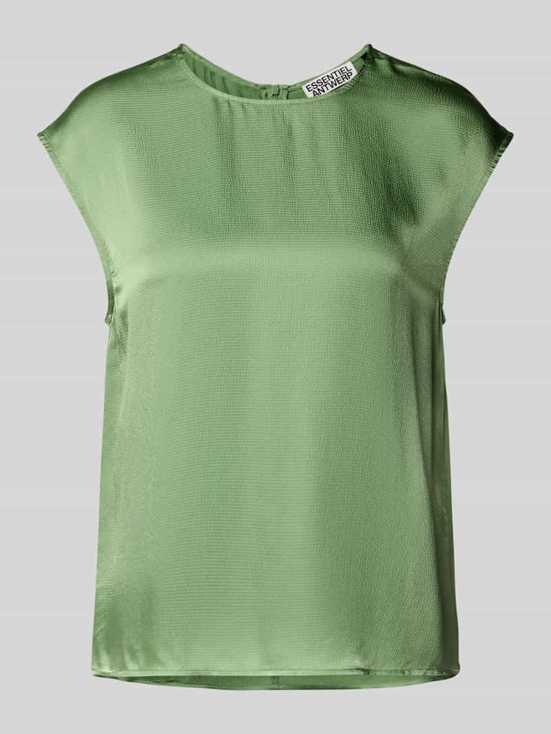 Essentiel Antwerp Blouseshirt van viscose met ronde hals model 'Hoof'