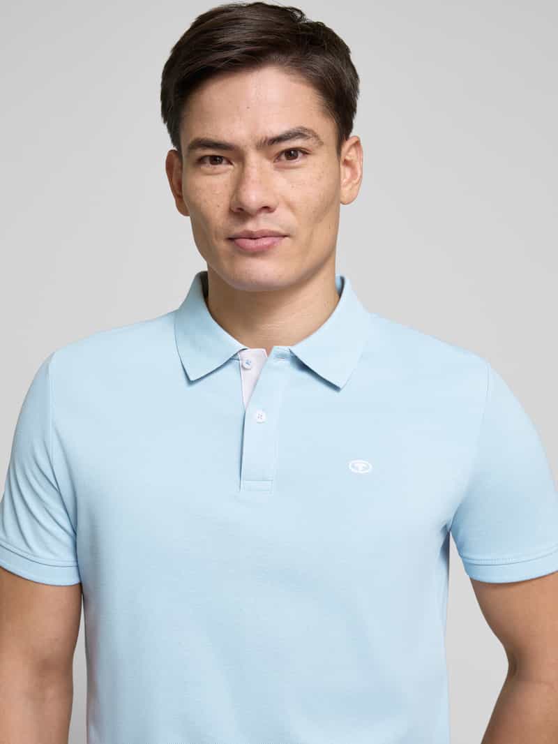 Tom Tailor Regular fit poloshirt van katoen-piqué met logostitching