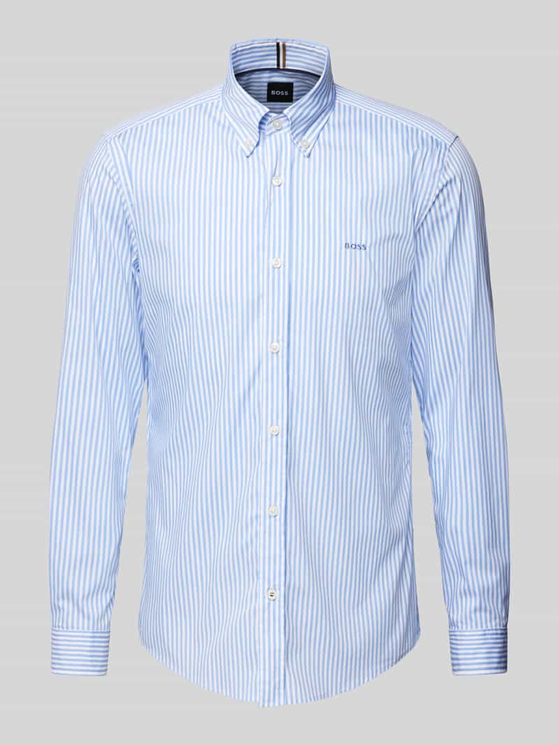 Boss Slim fit zakelijk overhemd met labelstitching model 'Roan'