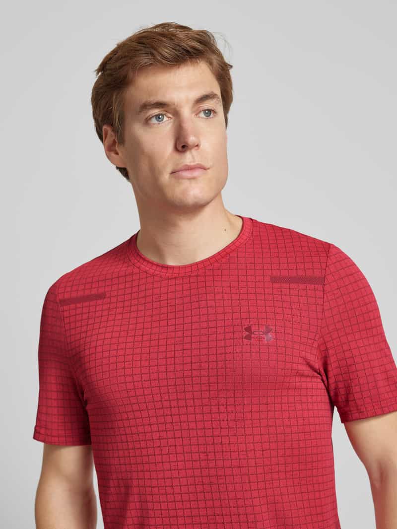 Under Armour T-shirt met labelprint model 'Seamless'