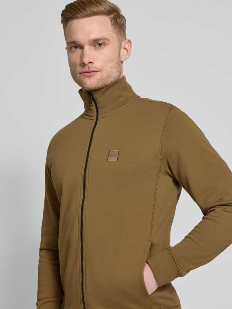 Boss Orange Sweatjack met labelbadge model 'Zestart'