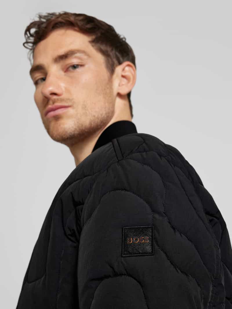 Boss Orange Bomberjack met structuurmotief model 'Omapy'