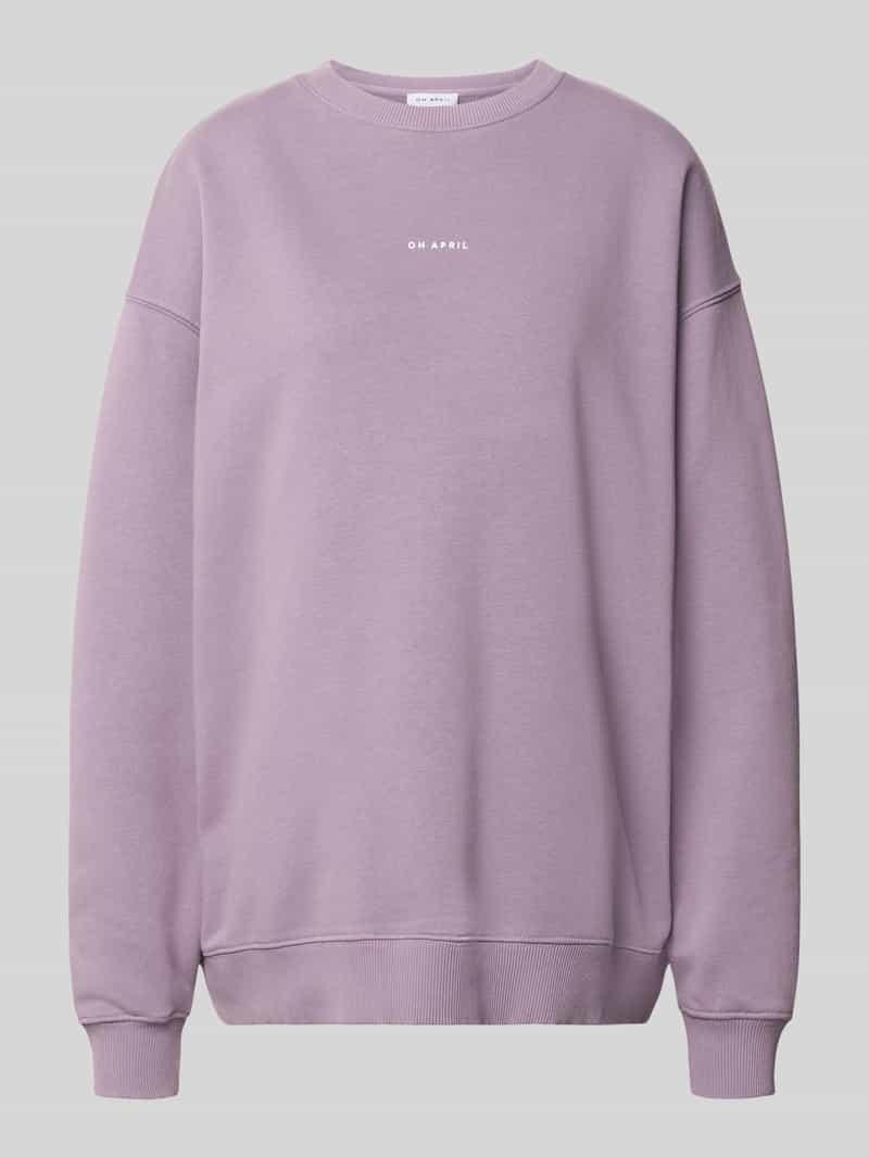 Oversized sweatshirt met ronde hals en logo