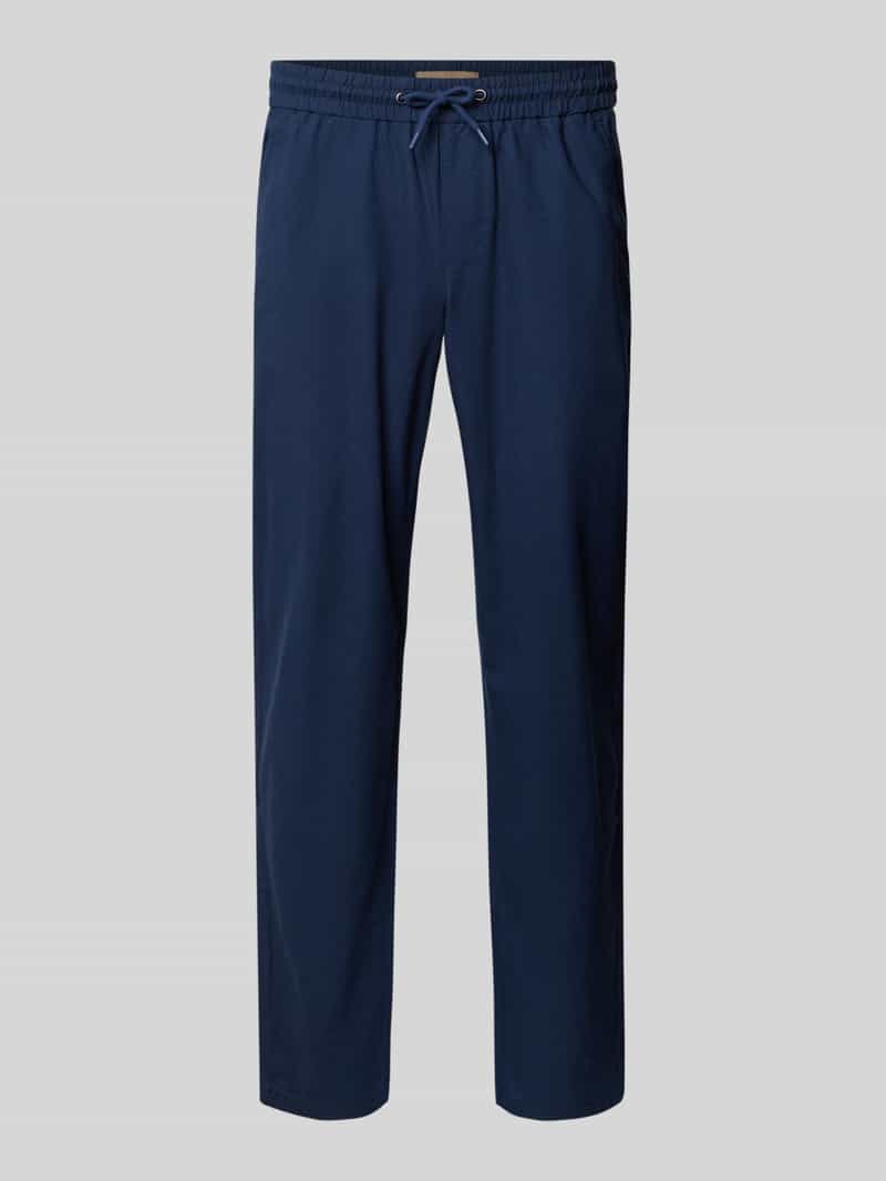 Blend Regular fit linnen broek met tunnelkoord model 'BAY'