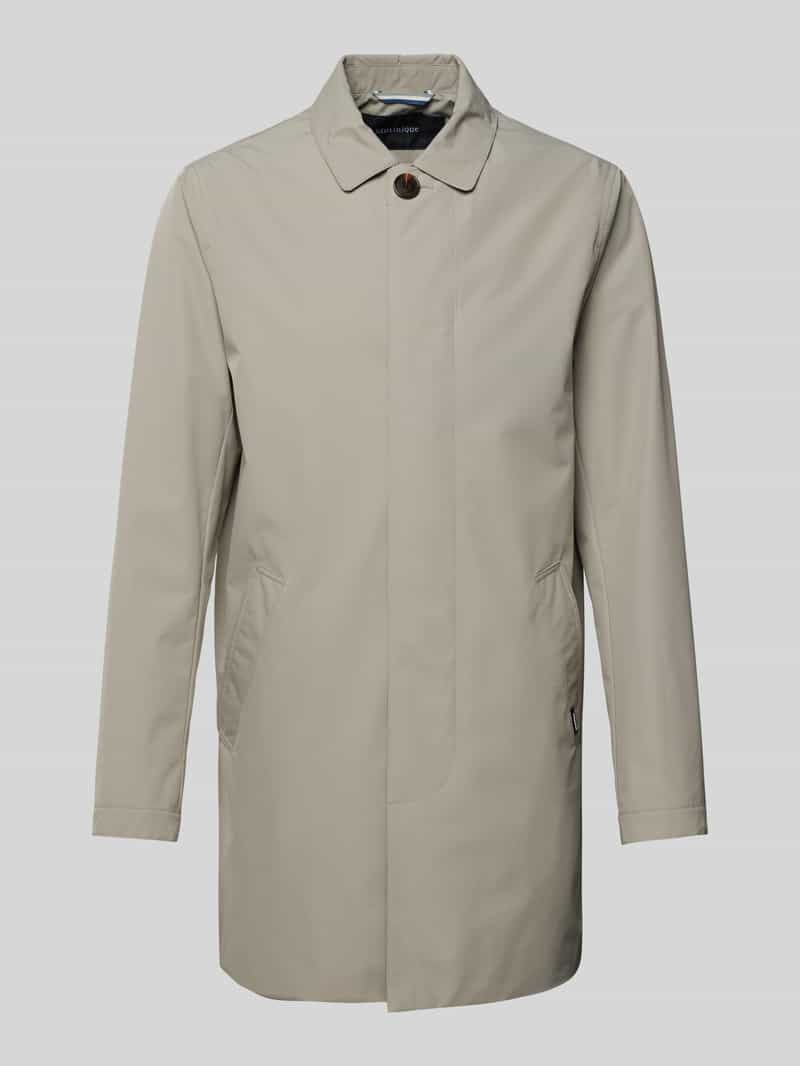 Matinique Lange jas met labeldetail model 'miles Mac'