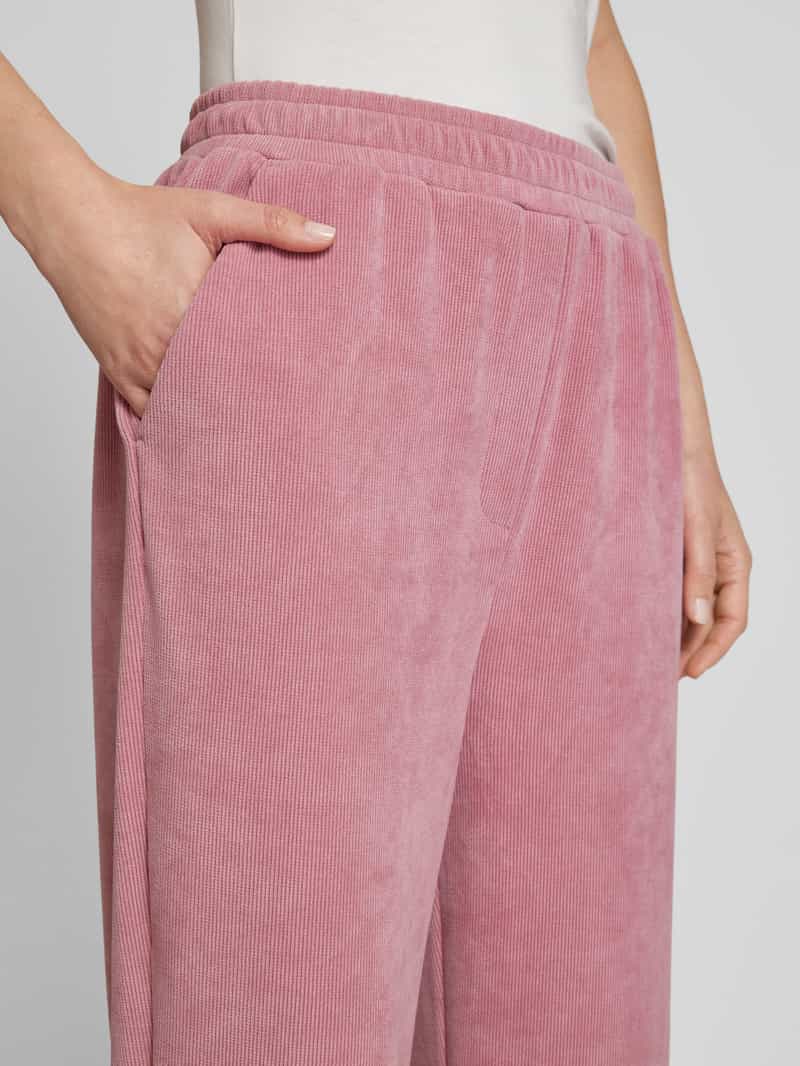 Ichi Straight leg corduroy broek met elastische band model 'KATE'