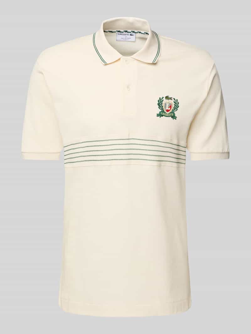Lacoste Classic fit poloshirt met labelstitching