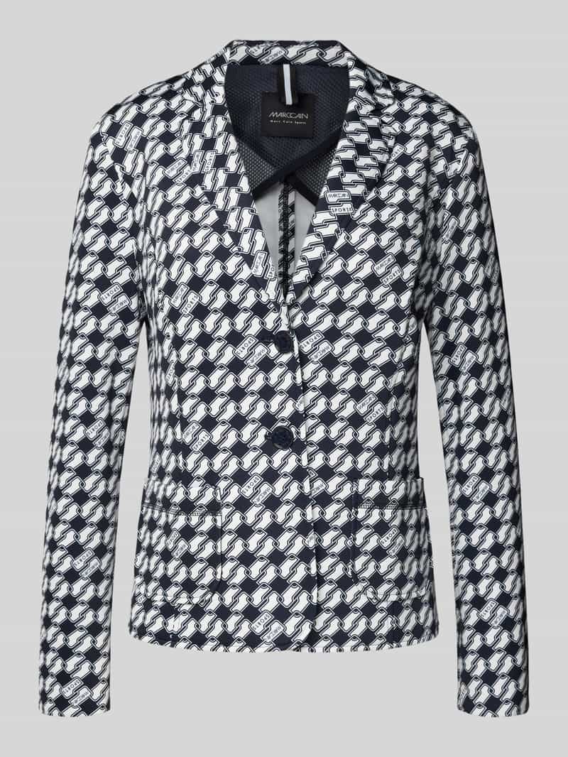 Marc Cain Slim fit blazer met reverskraag