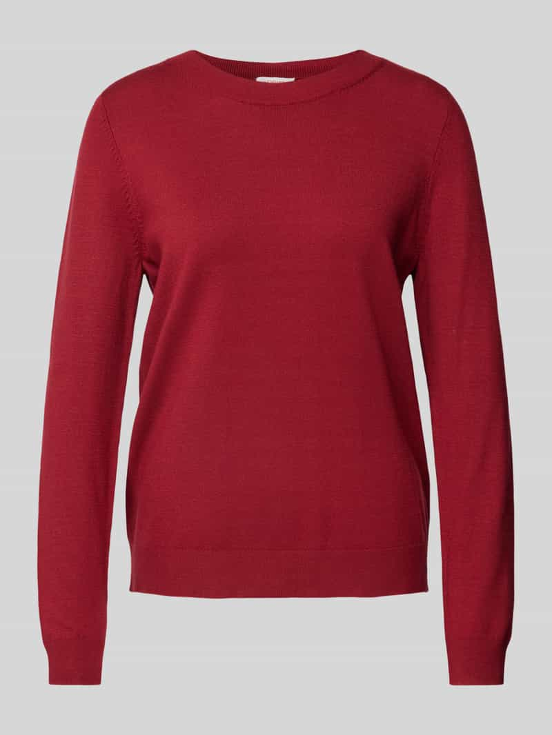 S.Oliver RED LABEL Regular fit gebreide pullover van viscosemix met ribboorden