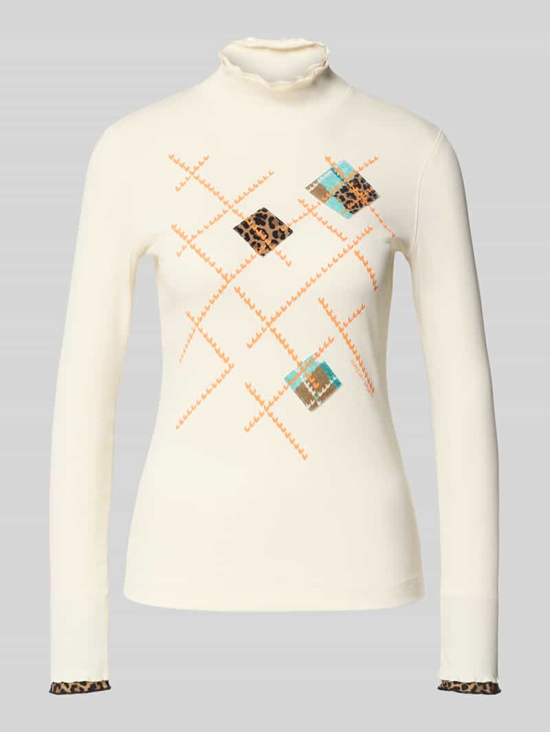 Marc Cain Shirt met lange mouwen en ribboorden