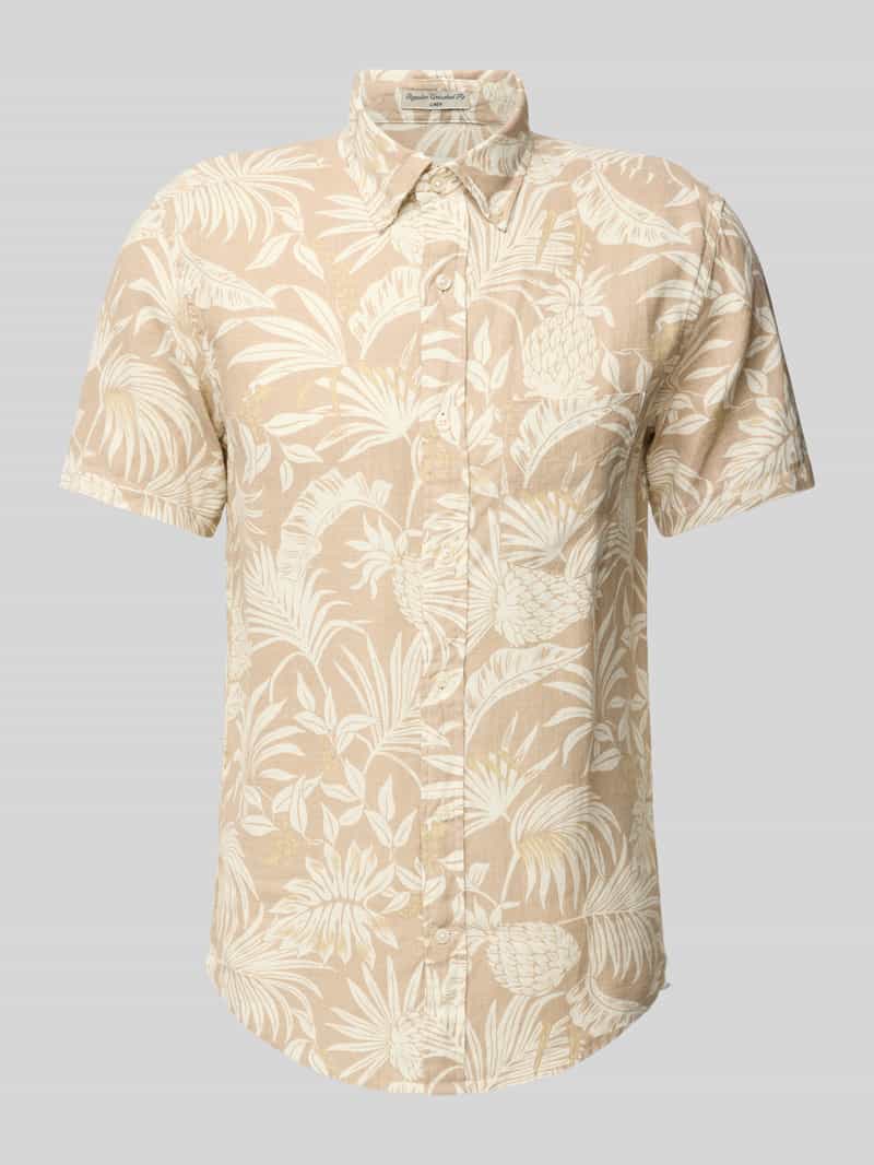 Gant Regular fit linnen overhemd met button-downkraag