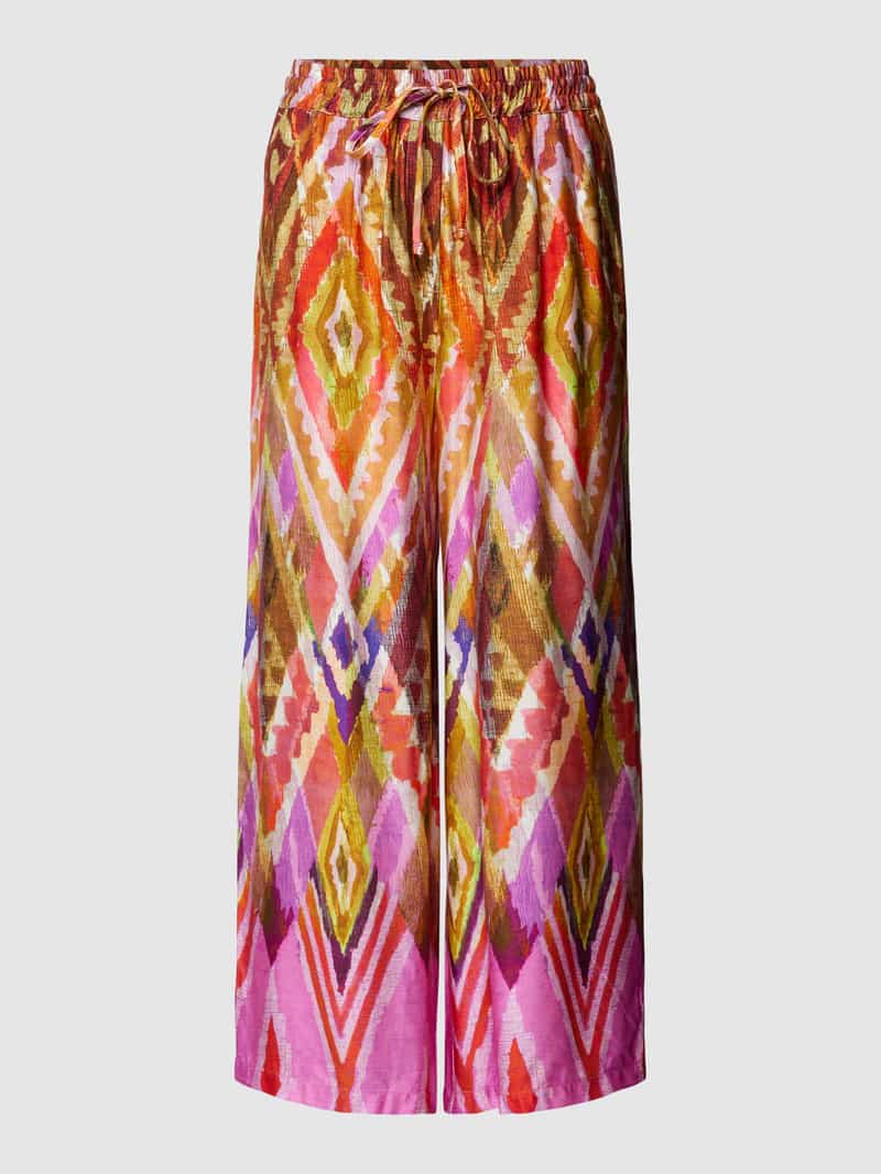 Stoffen broek van viscose, model 'Stinaton' tonno & panna