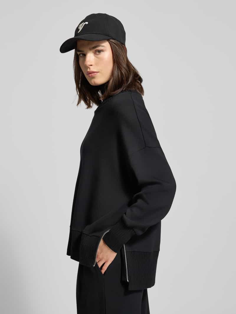 Varley Sweatshirt van viscosemix met opstaande kraag model 'barker'