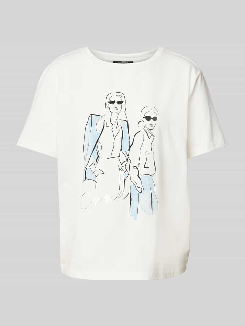 comma T-shirt met motiefprint