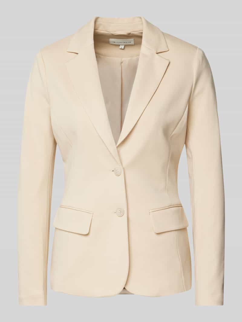 Tom Tailor Shaped fit blazer in een mix van jersey en viscose met gestileerde paspelzakken