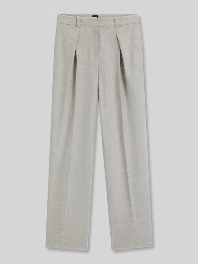 Boss Orange Wijde broek van flanel met wol model 'TAFLONG'