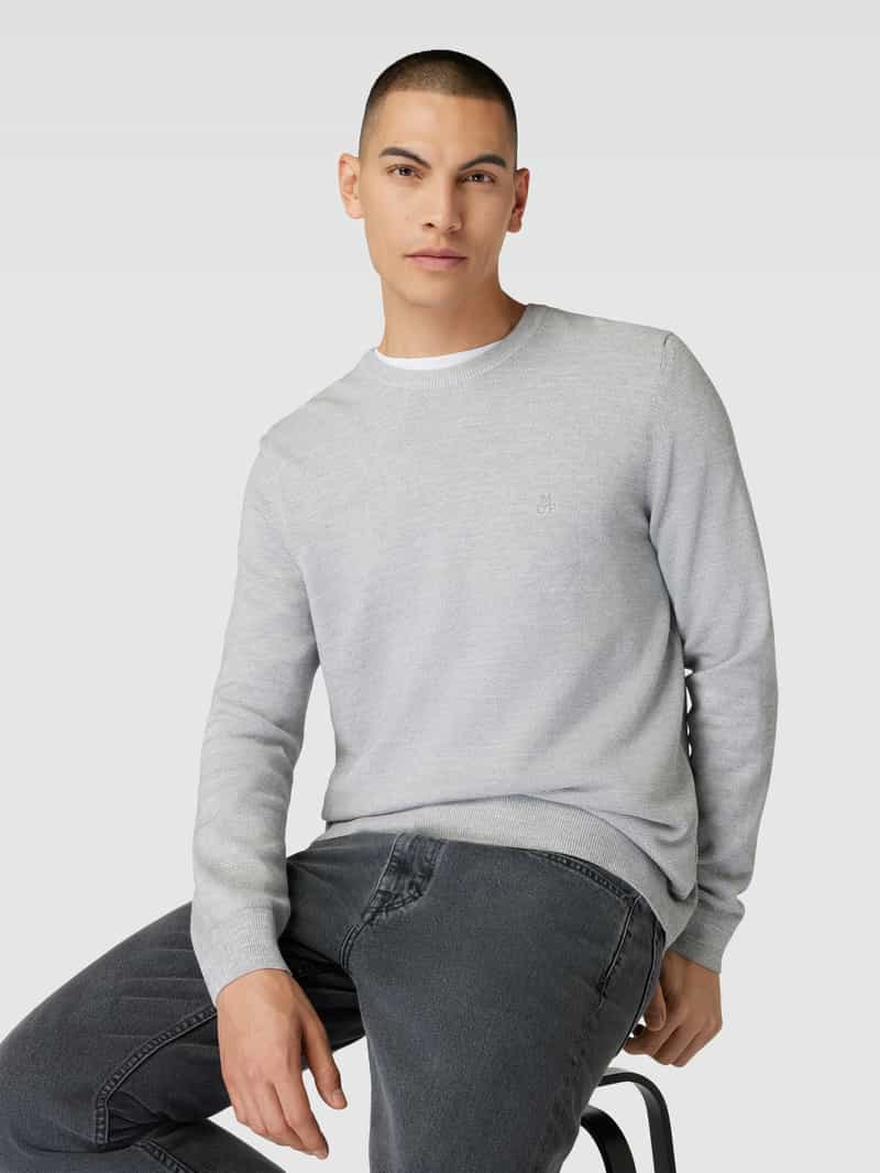 Marc O'Polo Gebreide pullover met labelstitching