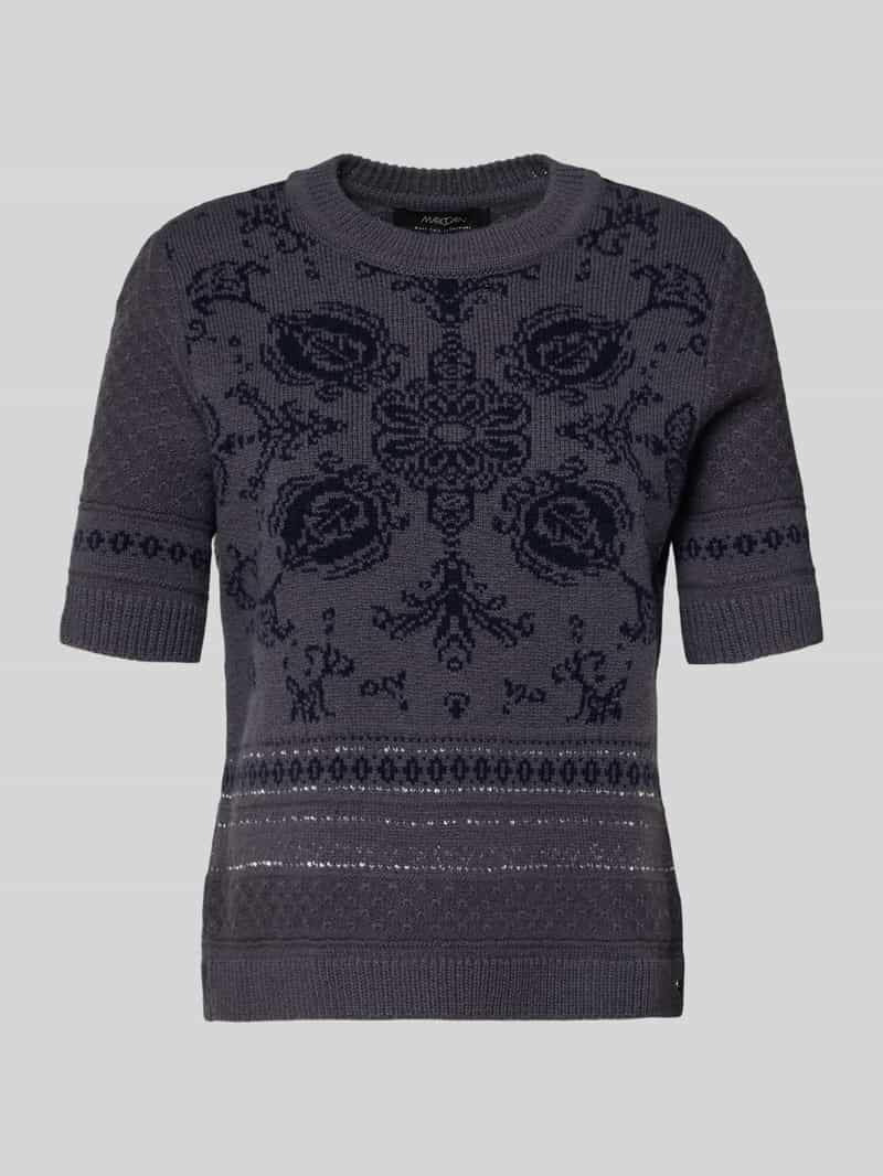 Marc Cain Gebreid shirt van scheerwolmix met kasjmier