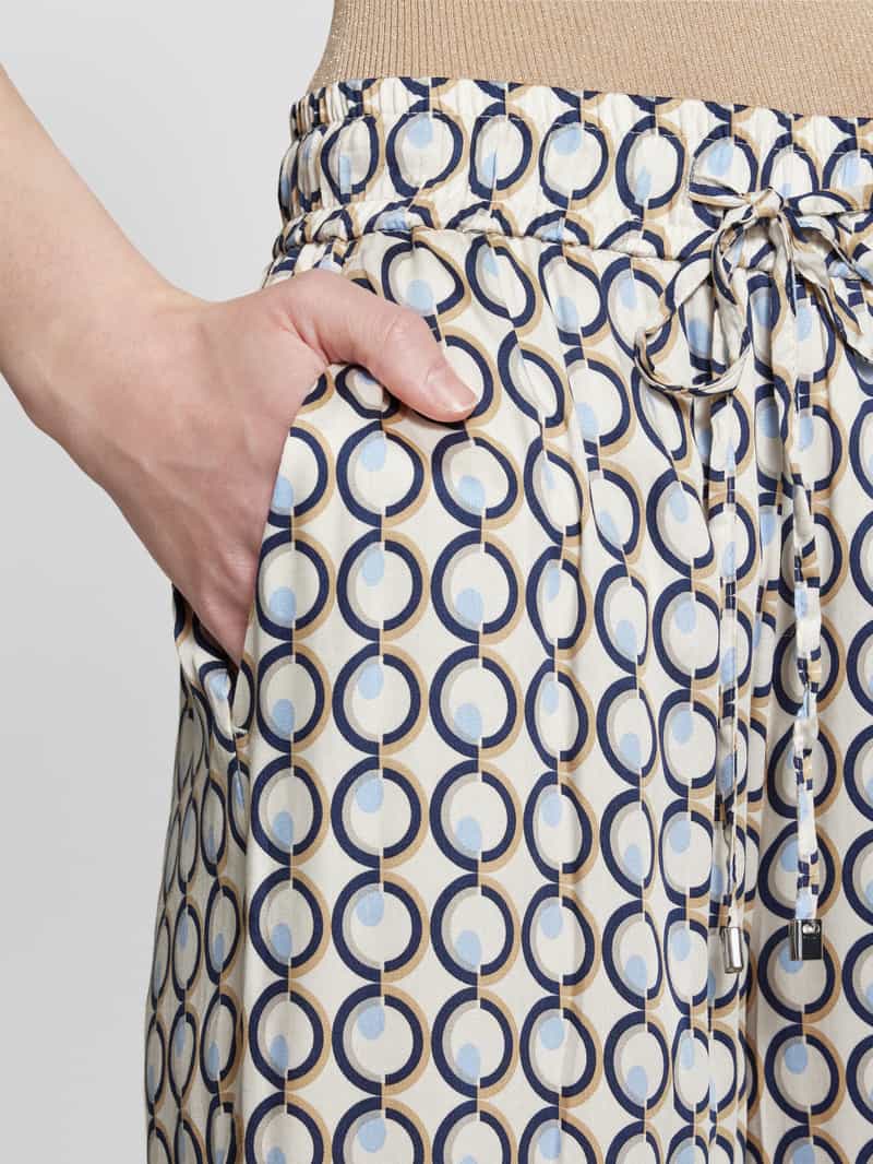 ROSNER Wide leg stoffen broek met elastische band model 'Mara'