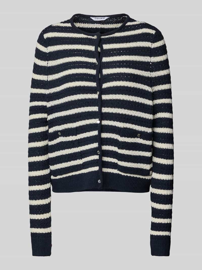 ZABAIONE Gebreid jack met ronde hals model 'Su44nny'