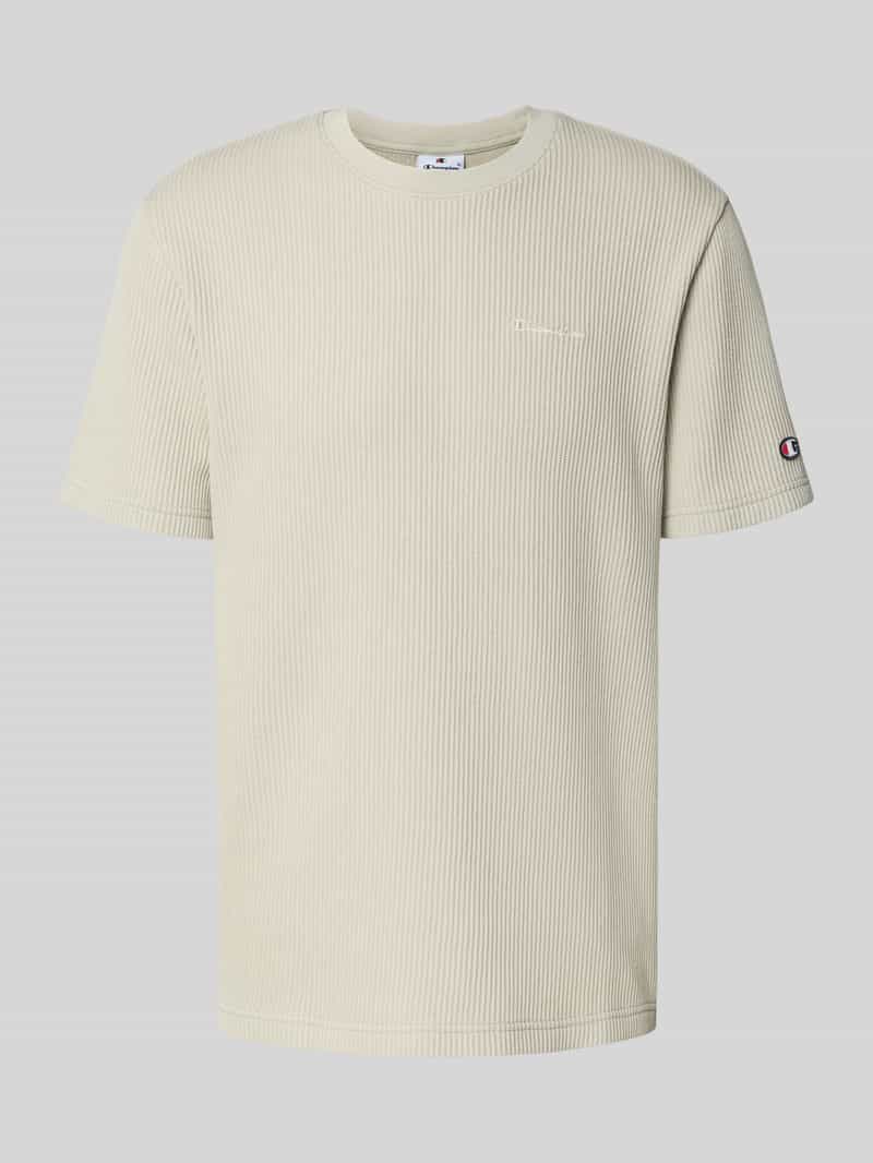 Champion T-shirt met logostitchings en ronde hals