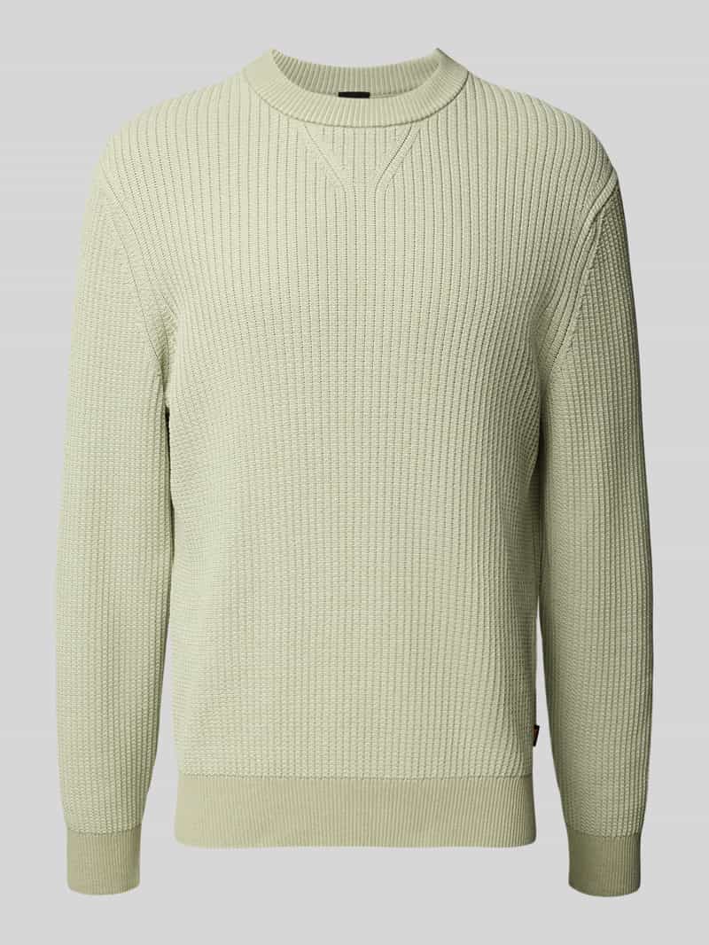 Boss Orange Regular fit gebreide pullover van katoenmix model 'APOKKO'