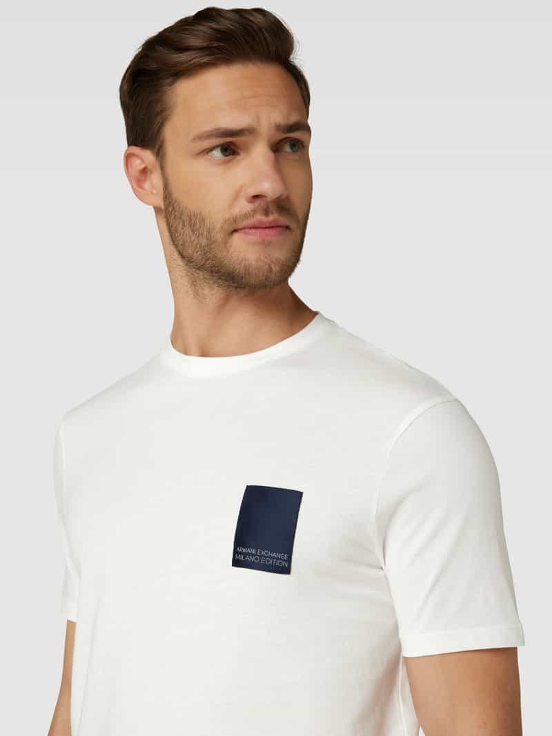 Armani Exchange T-shirt met labeldetail