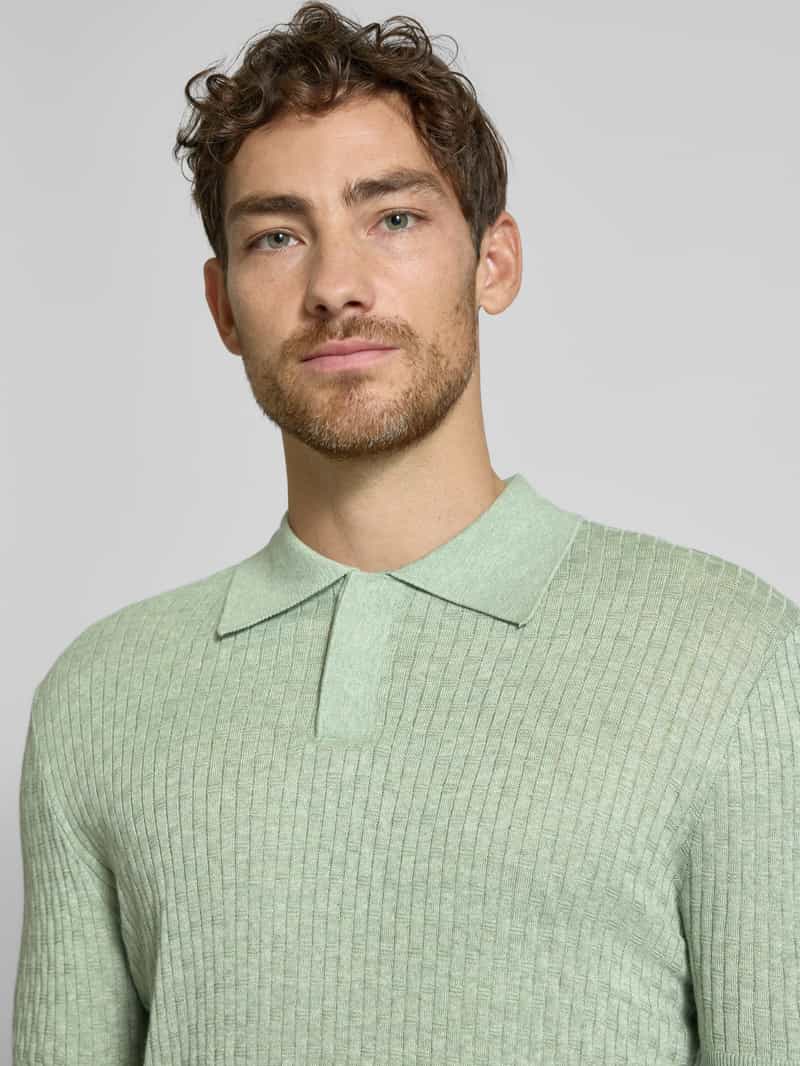 Selected Homme Regular fit poloshirt van een mix van katoen en lyocell model 'CHANCE'