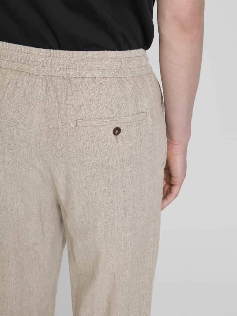Only & Sons Loose fit linnen broek met structuurmotief model 'SINUS'