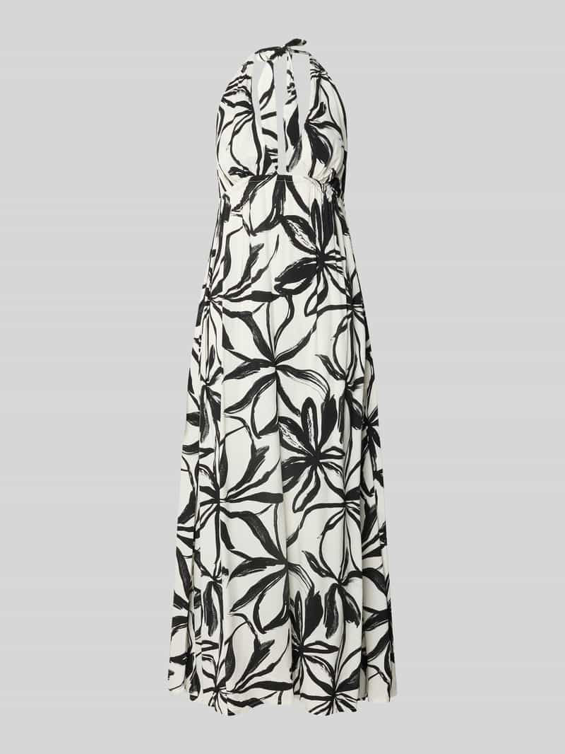 A-lijn strandjurk van pure viscose model 'ABSTRACT FLORAL DRESS'