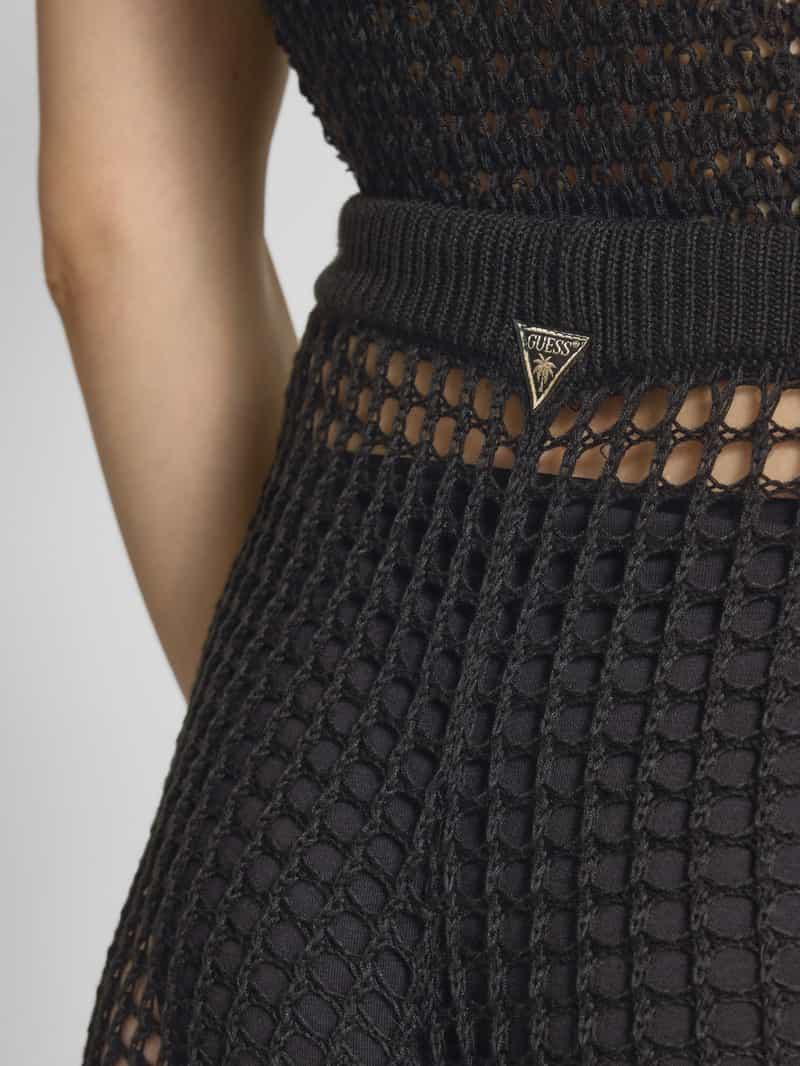 Guess Wide leg gehaakte broek met ajourpatroon