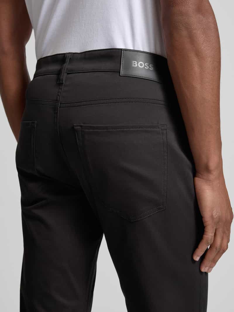 Boss Slim fit stoffen broek met stretch model 'Delaware'
