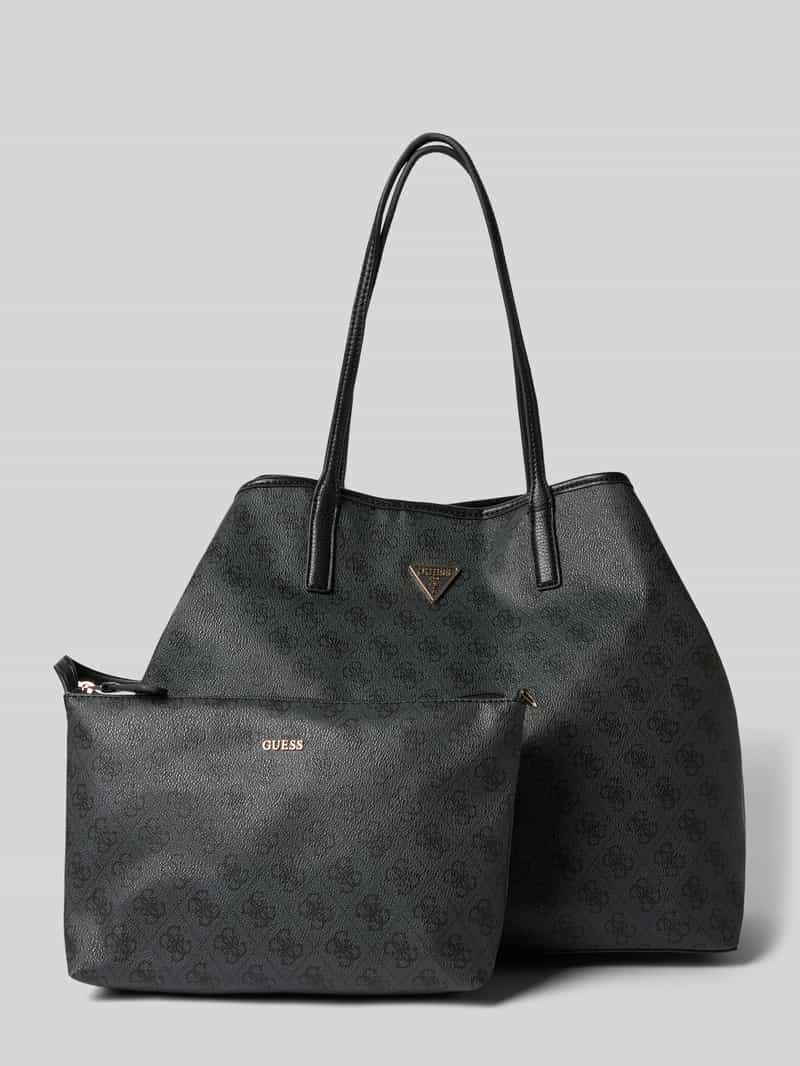 Guess Handtas met labelapplicatie model 'ECO VICTTORIA'