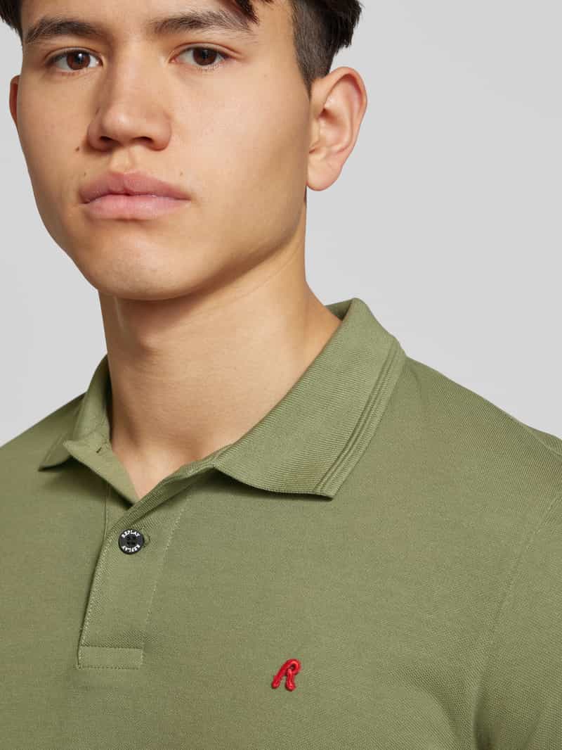 Replay Regular fit poloshirt met logostitching