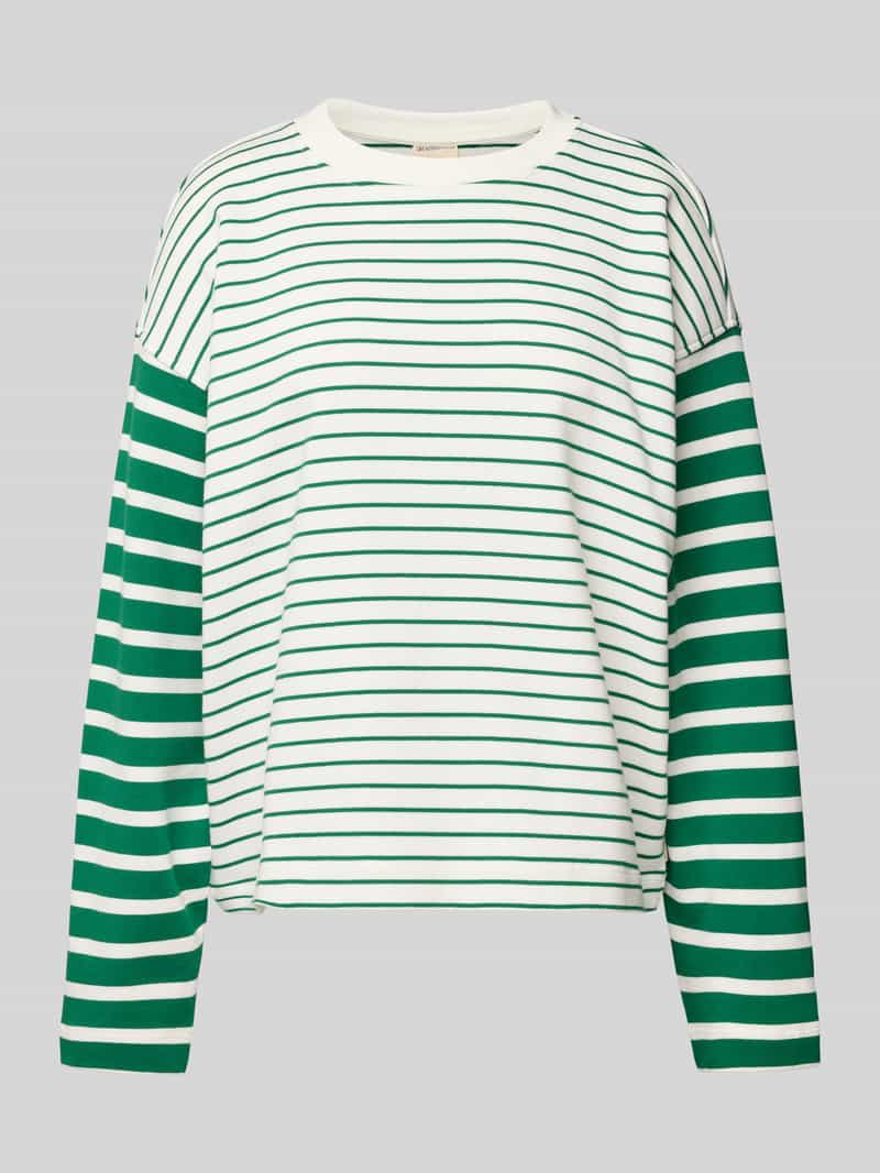 Tom Tailor Denim Loose fit sweatshirt met streepmotief