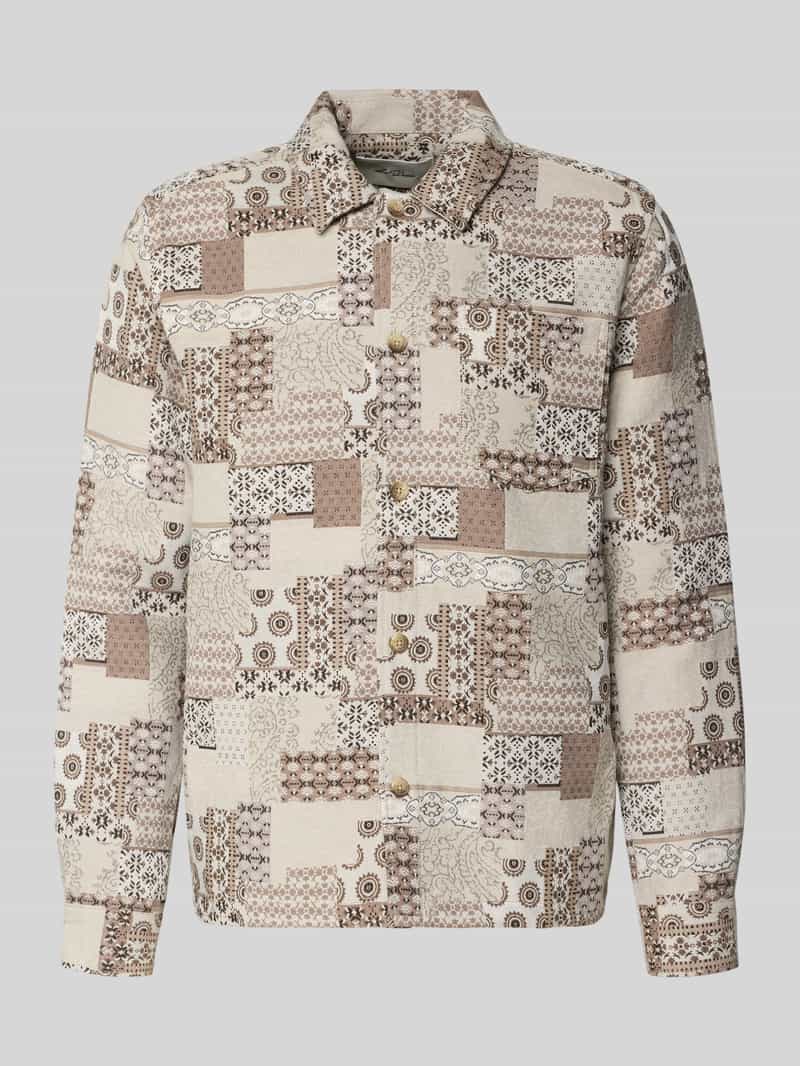 regular fit overshirt met kentkraag model 'Layton'