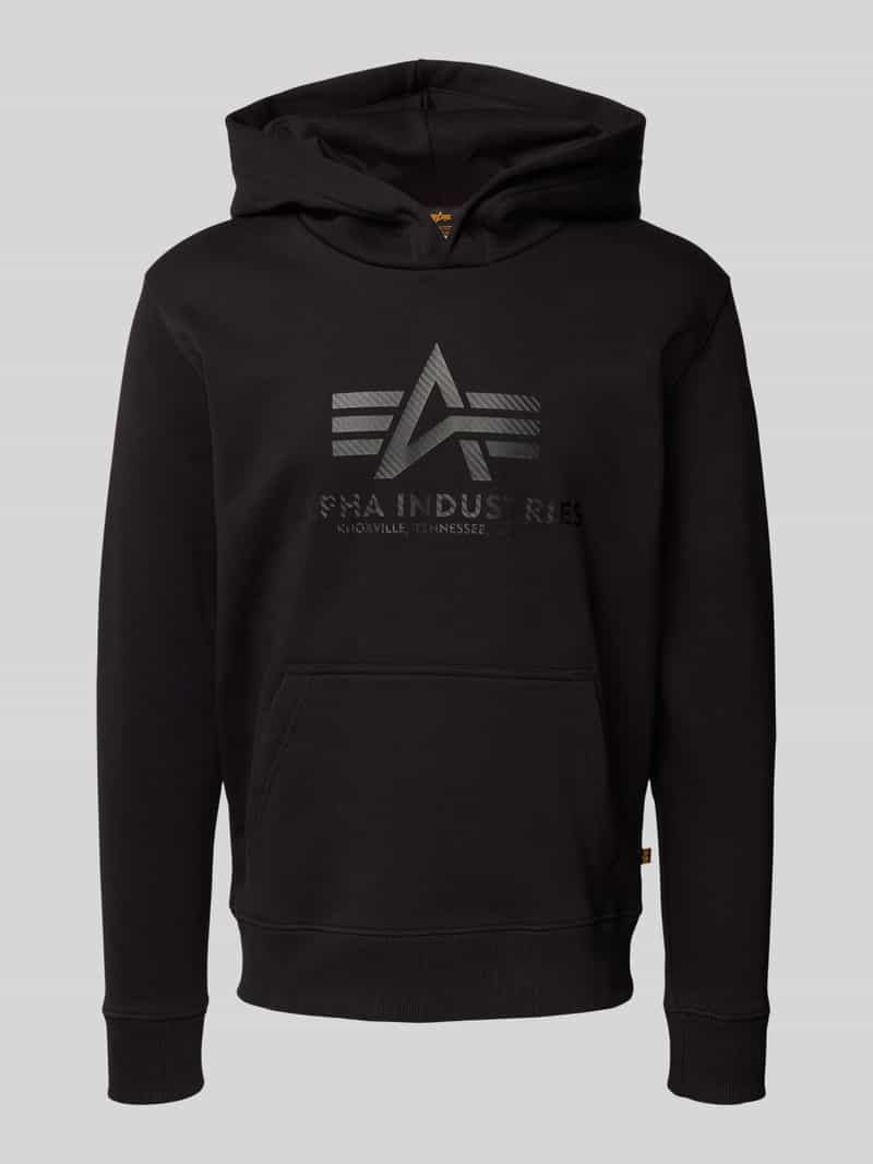 alpha industries Hoodie met labelprint