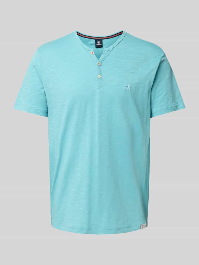 Lerros Henleyshirt met logo-stiksel op de borst