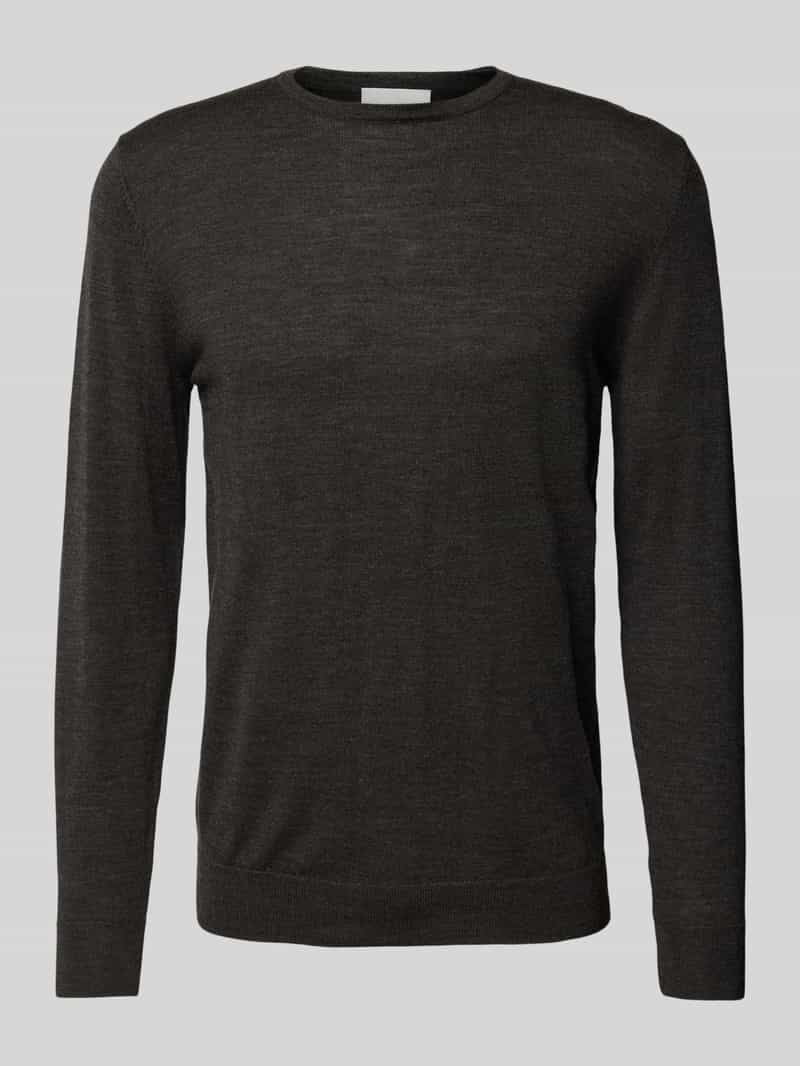 Profuomo Gebreide pullover met ribboorden