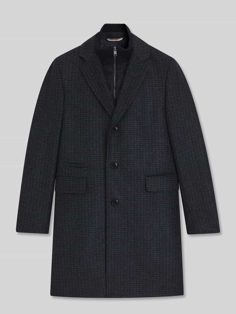 Boss Slim fit lange jas met wol model 'H-HYDE-J-BIB-PAD-254'